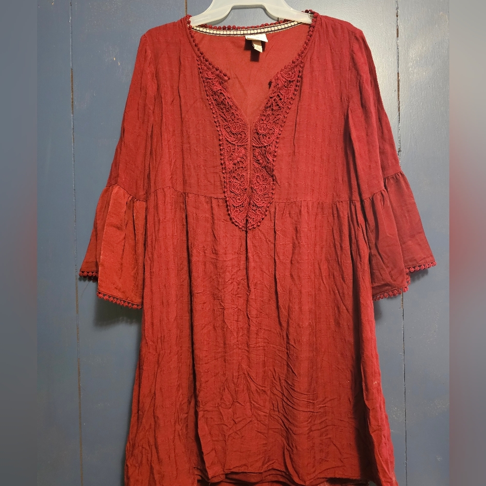 Knox Rose Red Boho Top
